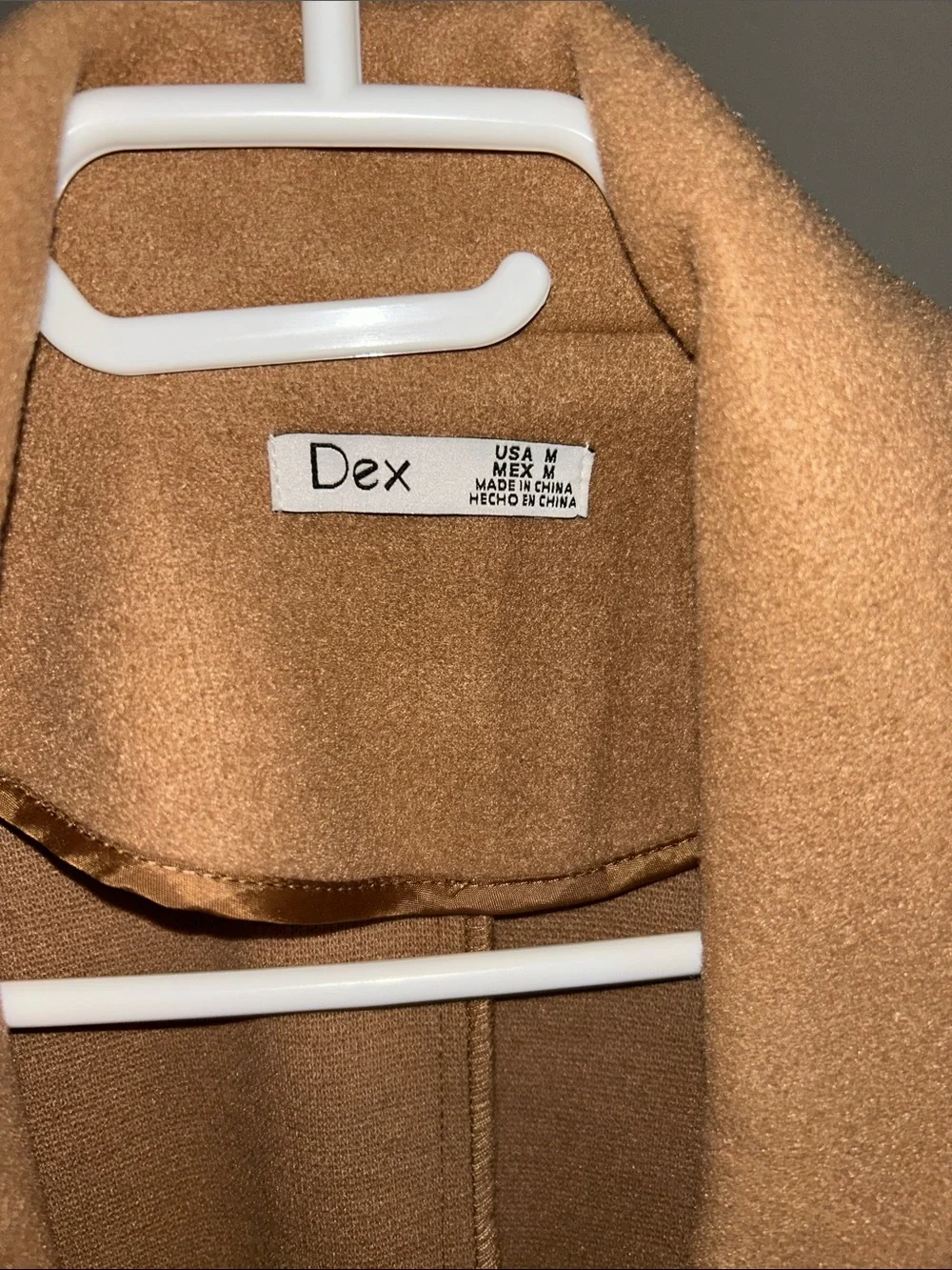 Dex Camel Wrap Belted Long Coat - Picture 3 of 3